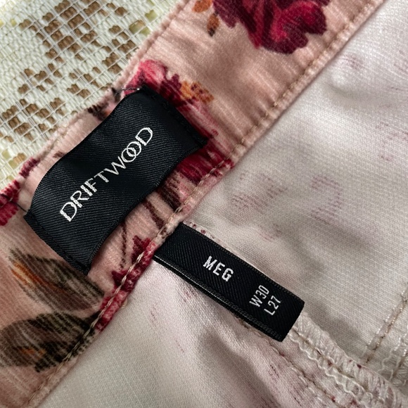 Size 30 Driftwood  pinwheel, corduroy floral jeans - Picture 3 of 6